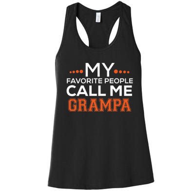 My Favorite People Call Me Grampa Women's Racerback Tank