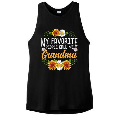 My Favorite People Call Me Grandma Mothers Day Gifts Ladies PosiCharge Tri-Blend Wicking Tank