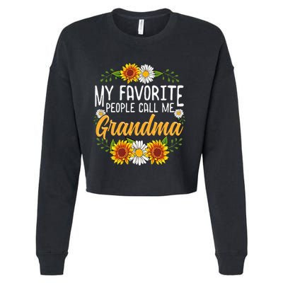 My Favorite People Call Me Grandma Mothers Day Gifts Cropped Pullover Crew