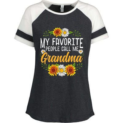 My Favorite People Call Me Grandma Mothers Day Gifts Enza Ladies Jersey Colorblock Tee