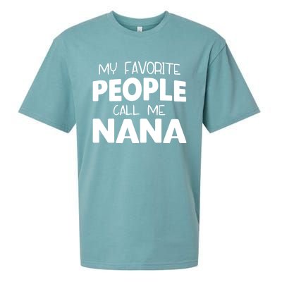 My Favorite People Call Me Nana Funny Gift Sueded Cloud Jersey T-Shirt