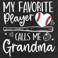 My Favorite Player Calls Me Grandma Baseball Heart Mothers Cool Comfort Performance Bucket Hat