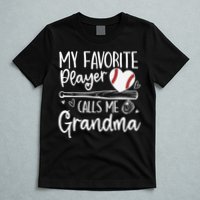 My Favorite Player Calls Me Grandma Baseball Heart Mothers T-Shirt