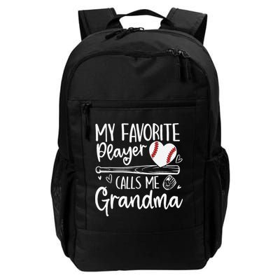 My Favorite Player Calls Me Grandma Baseball Heart Mothers Backpack