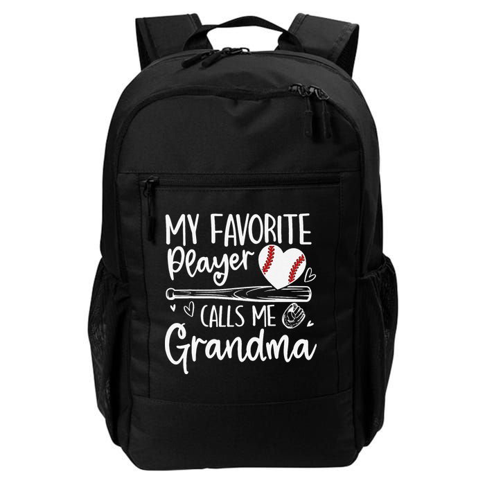 My Favorite Player Calls Me Grandma Baseball Heart Mothers Backpack