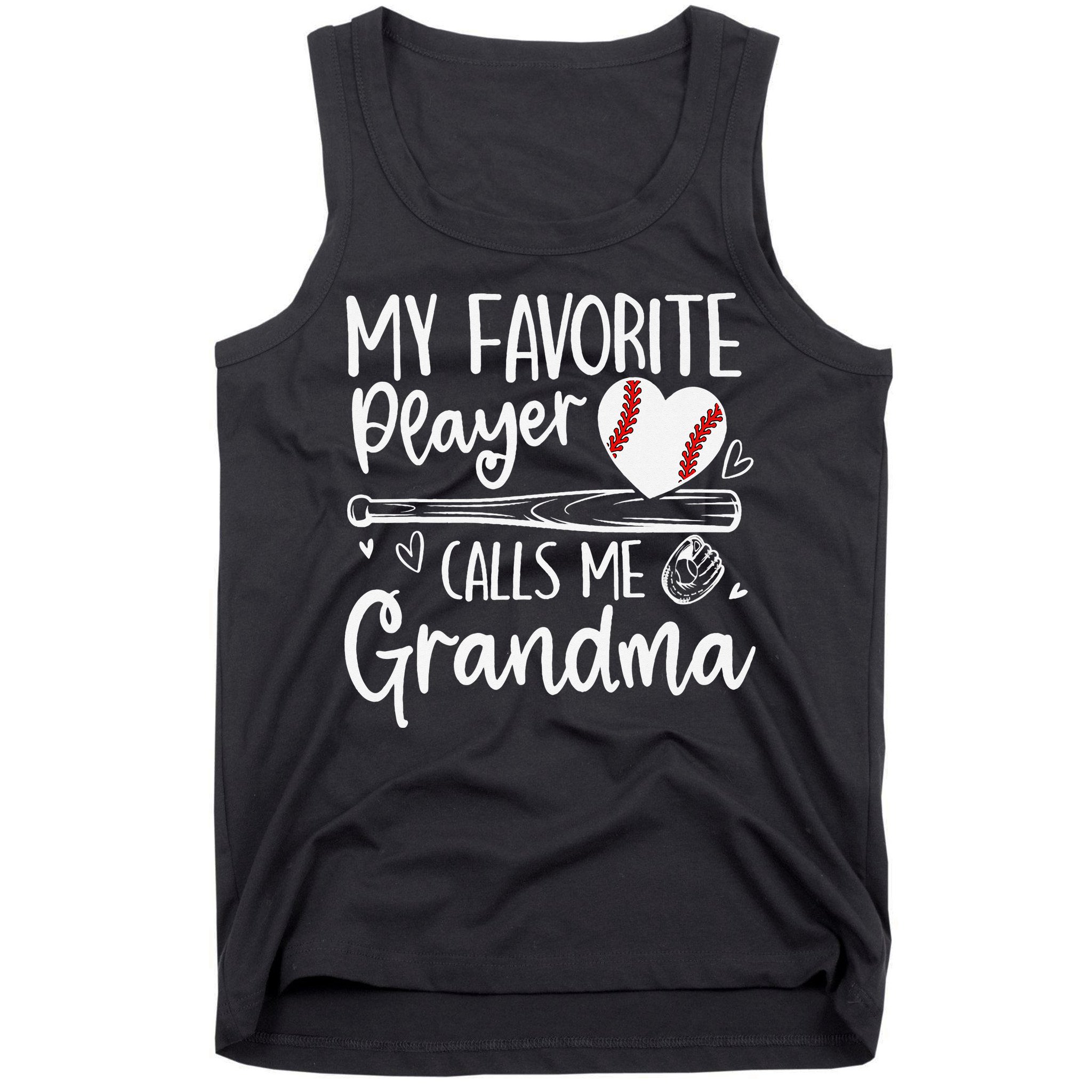 My Favorite Player Calls Me Grandma Baseball Heart Mothers Tank Top