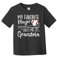 My Favorite Player Calls Me Grandma Baseball Heart Mothers Toddler T-Shirt