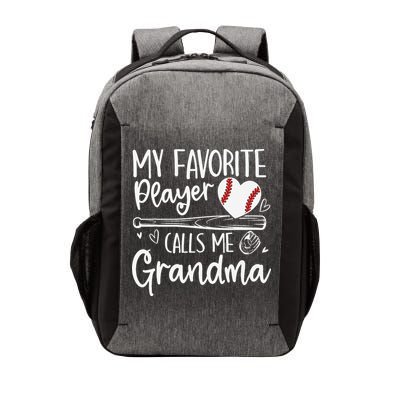 My Favorite Player Calls Me Grandma Baseball Heart Mothers Vector Backpack