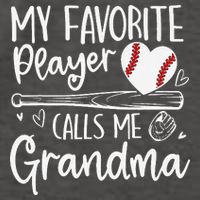 My Favorite Player Calls Me Grandma Baseball Heart Mothers Vector Backpack