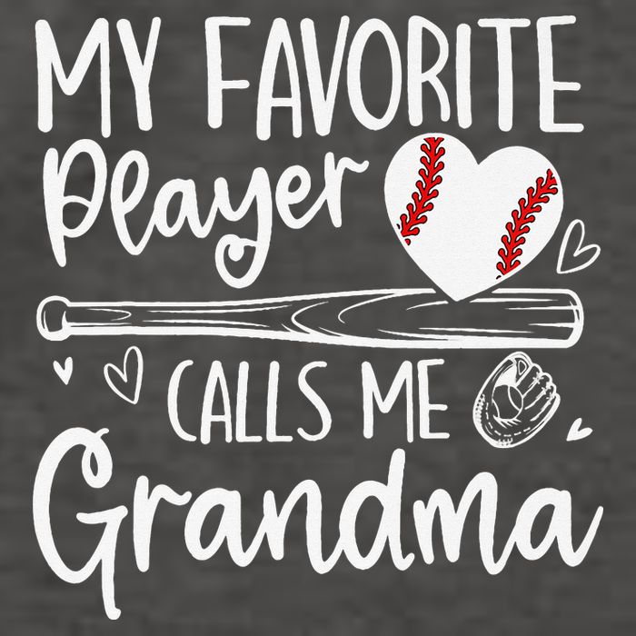 My Favorite Player Calls Me Grandma Baseball Heart Mothers Vector Backpack