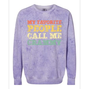 My Favorite People Call Me Grammy Colorblast Crewneck Sweatshirt