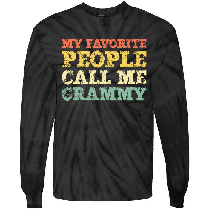 My Favorite People Call Me Grammy Tie-Dye Long Sleeve Shirt