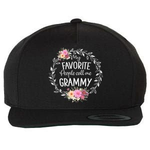 My Favorite People Call Me Grammy Wool Snapback Cap