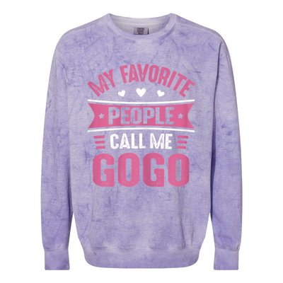 My Favorite People Call Me Gogo Colorblast Crewneck Sweatshirt