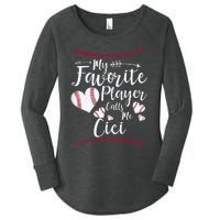 My Favorite Player Calls Me Cici Baseball Heart Women's Perfect Tri Tunic Long Sleeve Shirt