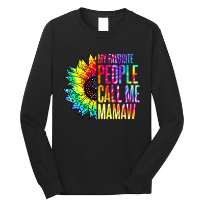 My Favorite People Call Me Mamaw Sunflower Long Sleeve Shirt