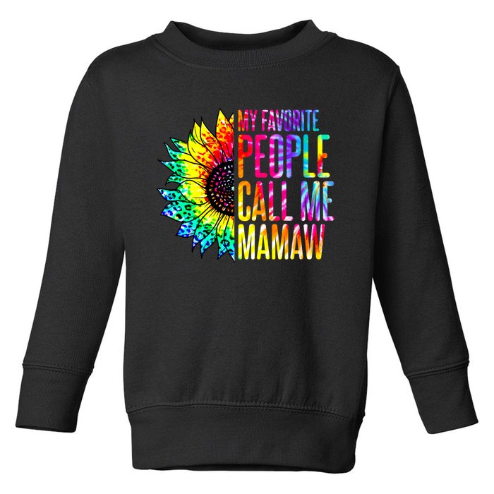 My Favorite People Call Me Mamaw Sunflower Toddler Sweatshirt