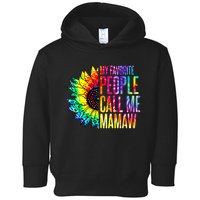 My Favorite People Call Me Mamaw Sunflower Toddler Hoodie