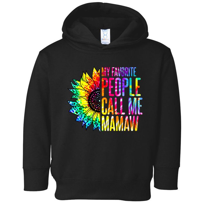 My Favorite People Call Me Mamaw Sunflower Toddler Hoodie