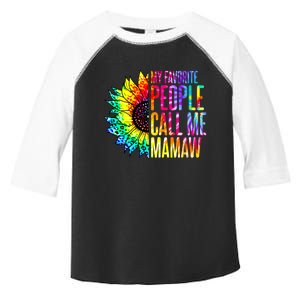 My Favorite People Call Me Mamaw Sunflower Toddler Fine Jersey T-Shirt