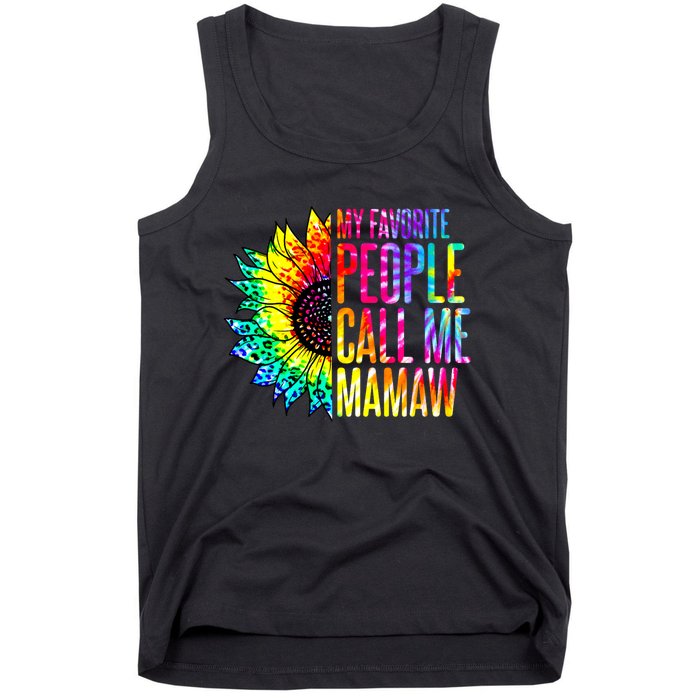 My Favorite People Call Me Mamaw Sunflower Tank Top