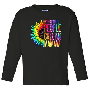 My Favorite People Call Me Mamaw Sunflower Toddler Long Sleeve Shirt