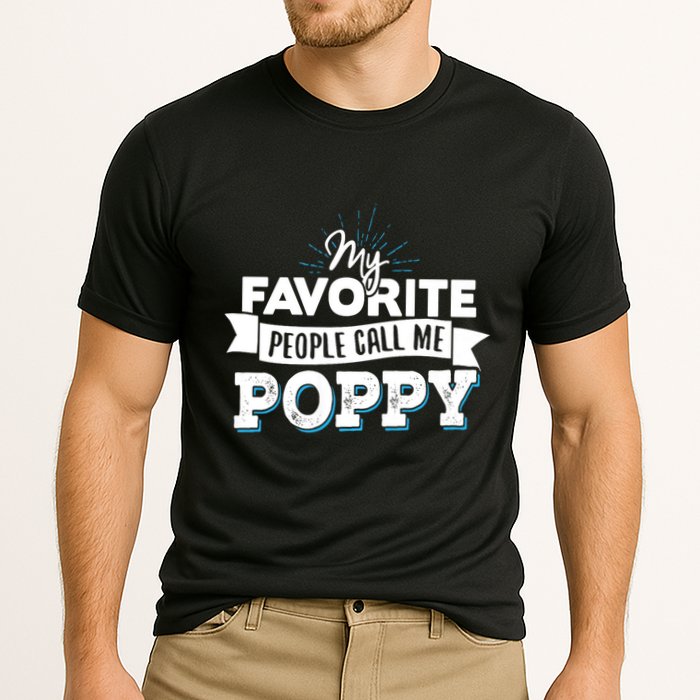 My Favorite People Call Me Poppy Cooling Performance Crew T-Shirt