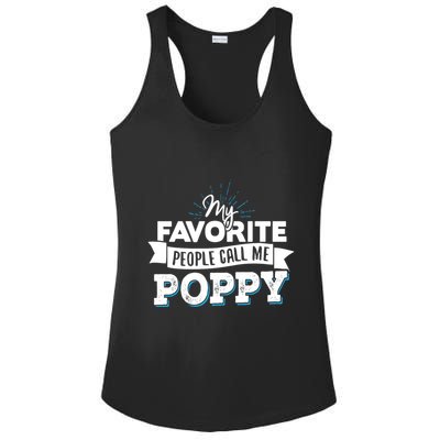 My Favorite People Call Me Poppy Ladies PosiCharge Competitor Racerback Tank
