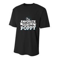 My Favorite People Call Me Poppy Youth Performance Sprint T-Shirt