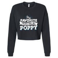My Favorite People Call Me Poppy Cropped Pullover Crew