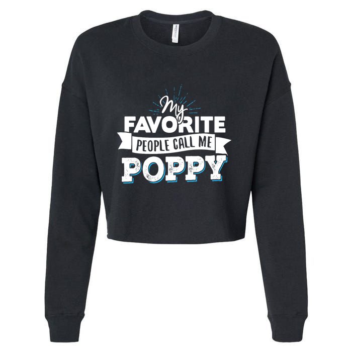 My Favorite People Call Me Poppy Cropped Pullover Crew