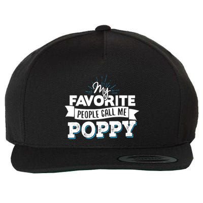 My Favorite People Call Me Poppy Wool Snapback Cap
