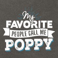 My Favorite People Call Me Poppy Cotton Canvas Backpack