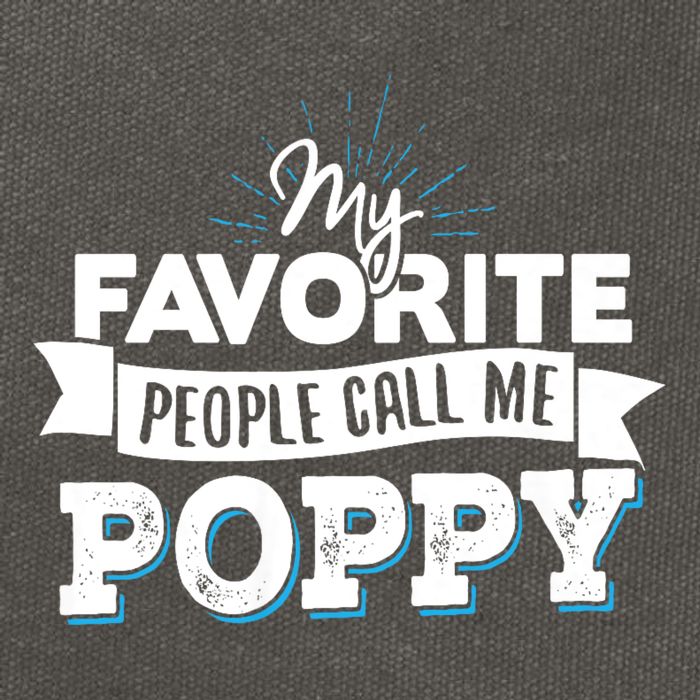 My Favorite People Call Me Poppy Cotton Canvas Backpack