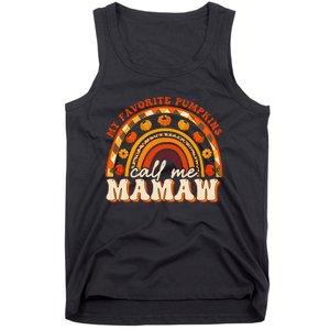 My Favorite Pumpkins Call Me Mamaw Fall Autumn Rainbow Tank Top