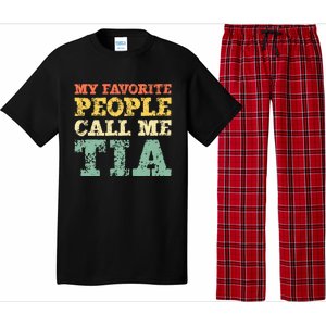 My Favorite People Call Me Tia Pajama Set