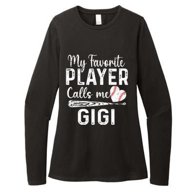 My Favorite Player Calls Me Gigi Baseball Heart mom Womens CVC Long Sleeve Shirt