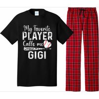 My Favorite Player Calls Me Gigi Baseball Heart mom Pajama Set