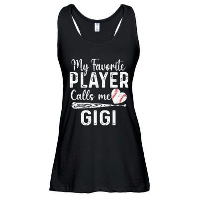 My Favorite Player Calls Me Gigi Baseball Heart mom Ladies Essential Flowy Tank