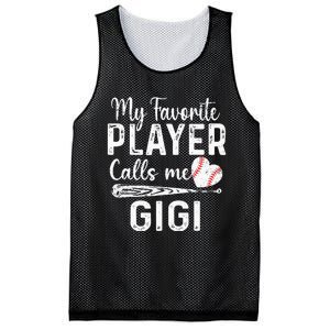 My Favorite Player Calls Me Gigi Baseball Heart mom Mesh Reversible Basketball Jersey Tank