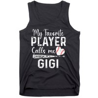 My Favorite Player Calls Me Gigi Baseball Heart mom Tank Top