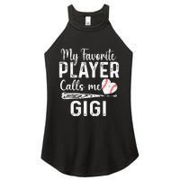 My Favorite Player Calls Me Gigi Baseball Heart mom Women's Perfect Tri Rocker Tank