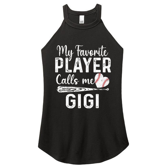 My Favorite Player Calls Me Gigi Baseball Heart mom Women's Perfect Tri Rocker Tank