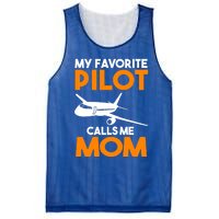 My Favorite Pilot Calls Me Mom Plane Gift Mesh Reversible Basketball Jersey Tank