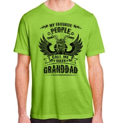 My Favorite People Call Me Biker Granddad Grandpa Motorcycle Funny Gift Adult ChromaSoft Performance T-Shirt