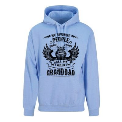 My Favorite People Call Me Biker Granddad Grandpa Motorcycle Funny Gift Unisex Surf Hoodie