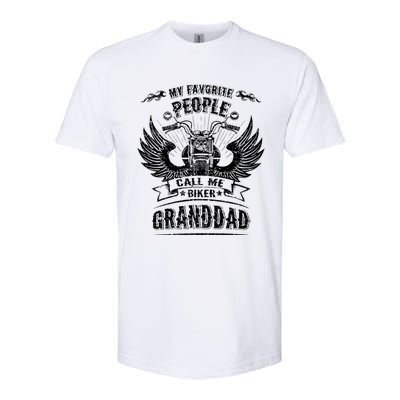 My Favorite People Call Me Biker Granddad Grandpa Motorcycle Funny Gift Softstyle CVC T-Shirt