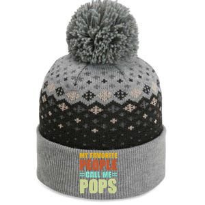 My Favorite People Call Me Pops The Baniff Cuffed Pom Beanie