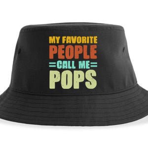 My Favorite People Call Me Pops Sustainable Bucket Hat