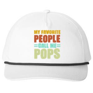 My Favorite People Call Me Pops Snapback Five-Panel Rope Hat